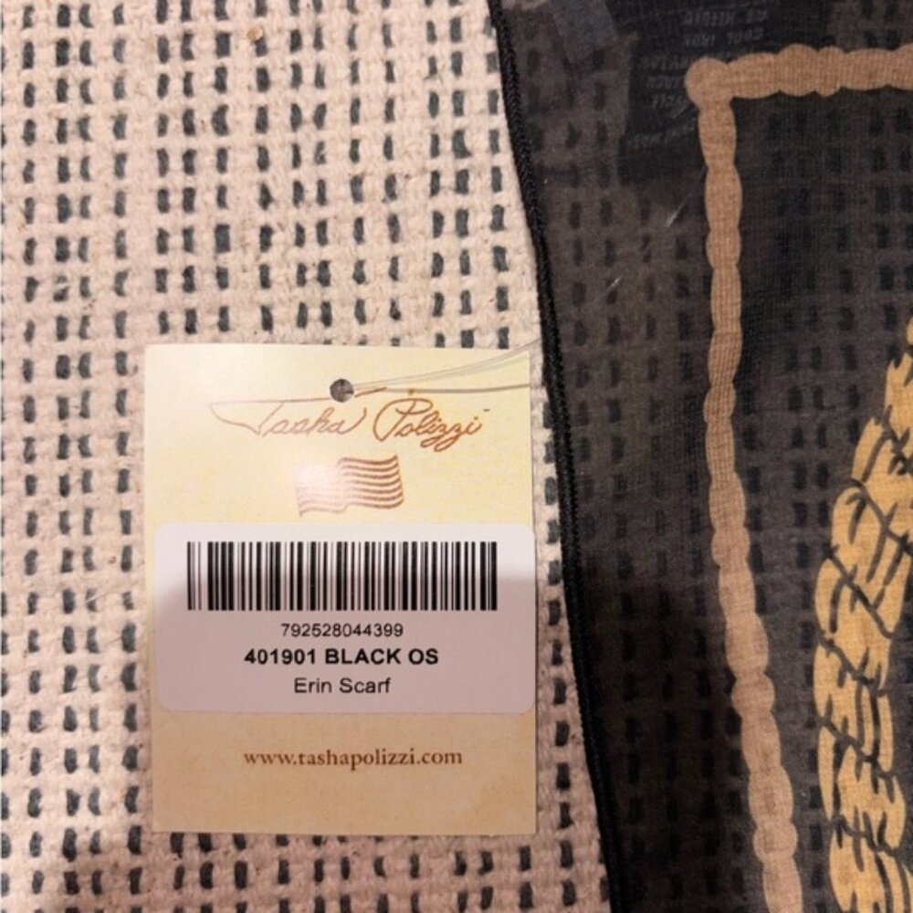 TASHA POLIZZI Women's Black Erin Scarf - Picture 2 of 4
